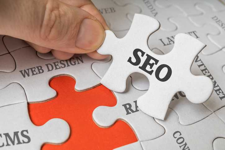 SEO puzzle pieces Web Design, SEO, CMS
